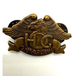 Rare 1983 Harley HOG Pin Brass Eagle –Historic Founding Year Harley Owners Group